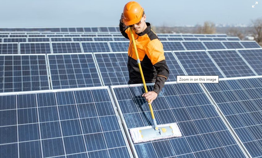 solar panel cleaning